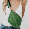 Keara Woven Crossbody Bag - Emerald