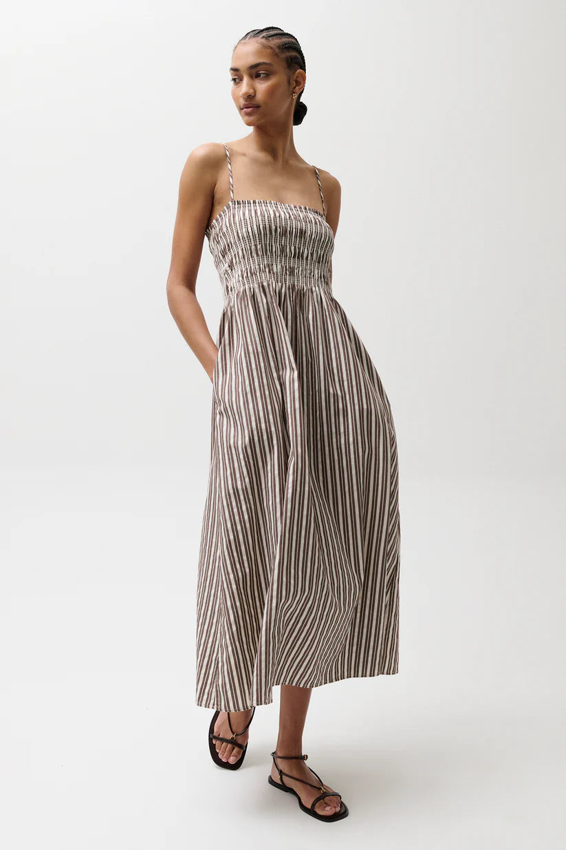 jcpenney black dress pants Fallon Cutout Striped Midi Dress White/Black / L main image 1