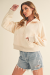 Piper Half Zip Pullover - Champagne