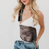 Keara Woven Crossbody Bag - Metallic Gunmetal