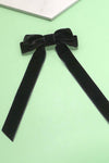 Velvet Bow Hair Clip - Black