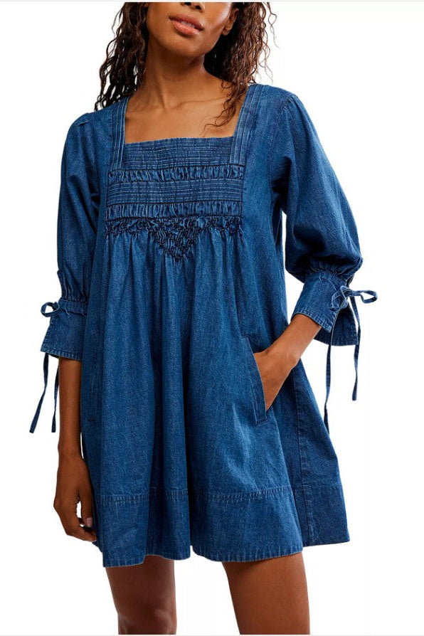 Free People Sonora Denim Mini Dress - Midnight Free People Sonora Denim Mini Dress - Midnight