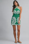 Palmstrand Halter Mini Dress - Emerald
