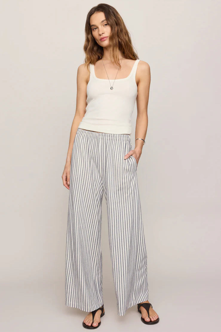 Z Supply Scout Wide Leg Striped Knit Pants - Eclipse – Rivet