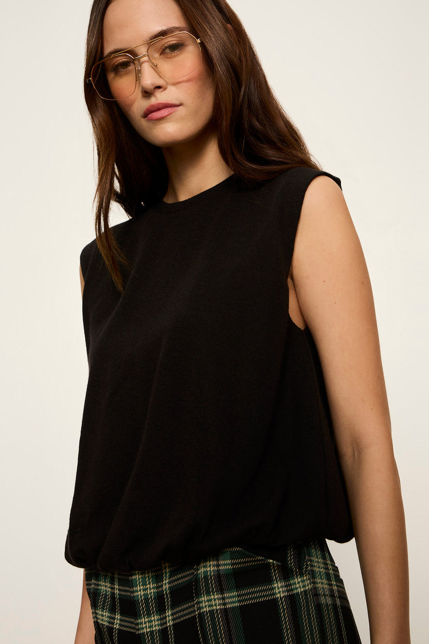 Quinn Bubble Shell - Black, front