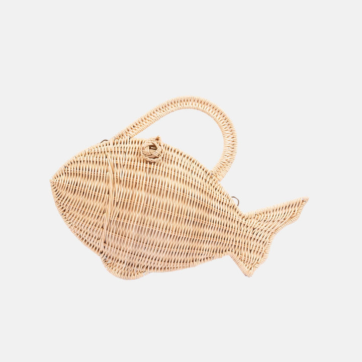 Ayla Rattan Fish Crossbody