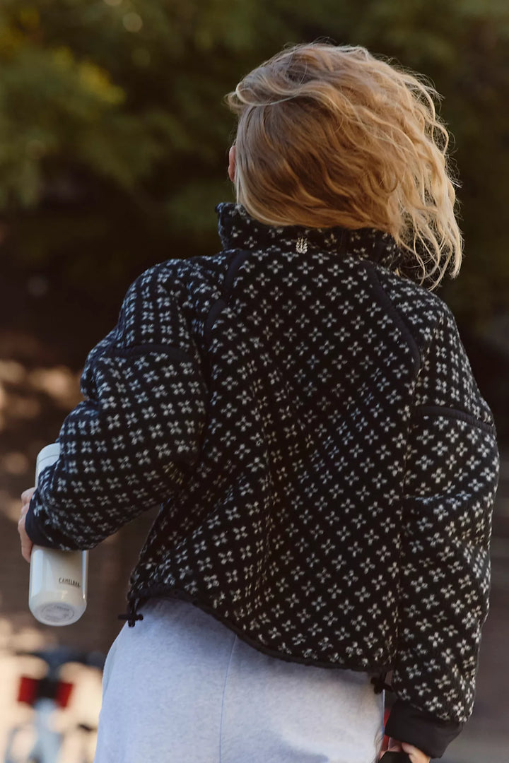 Mountain High Printed Half-Zip - Birdseye Black