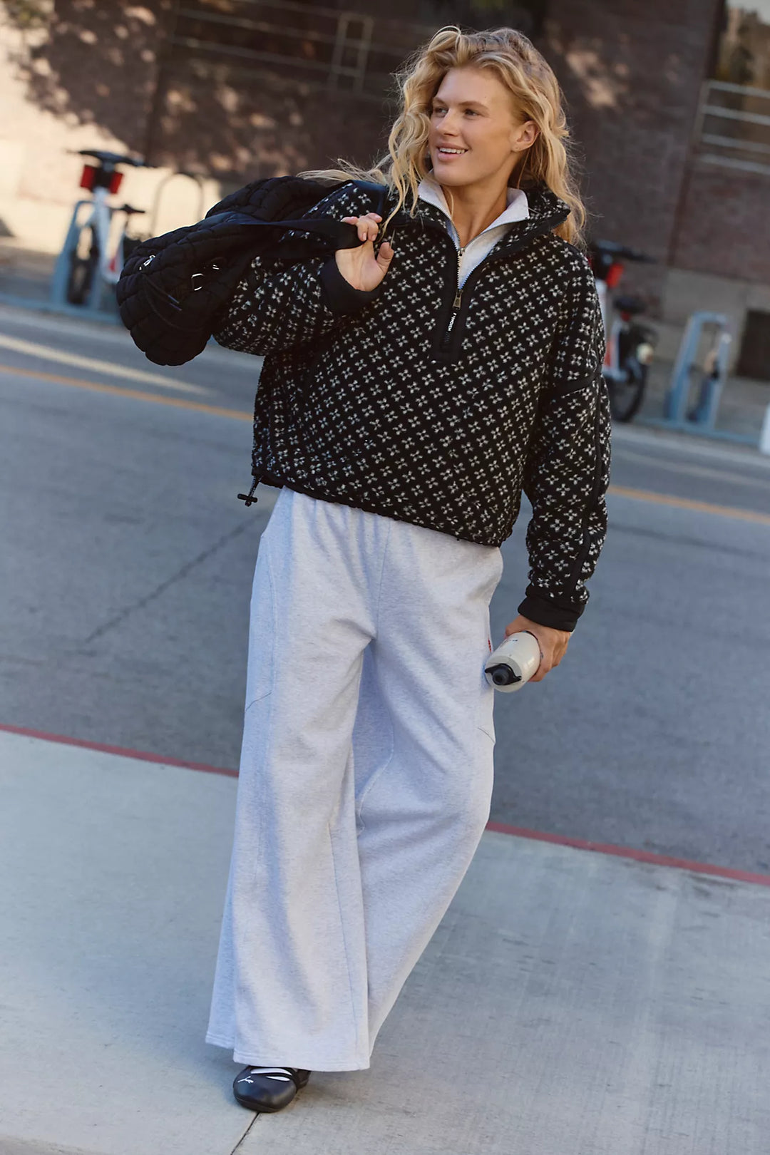Mountain High Printed Half-Zip - Birdseye Black