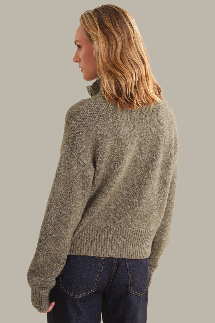 525 America Wren Snap Front Henley Mushroom Melange back