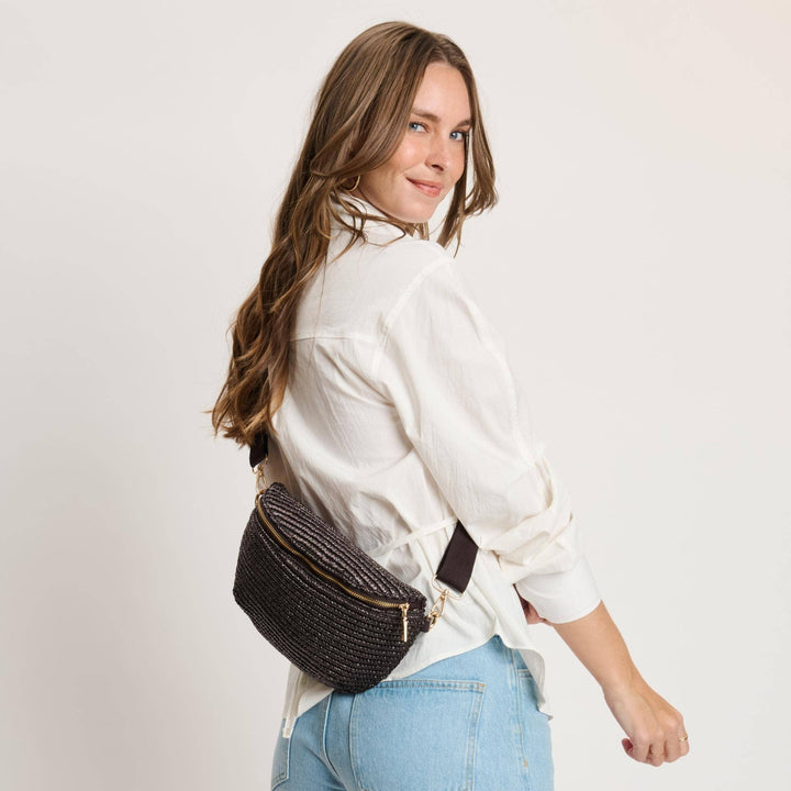 Gizelle Large Checker Bag - Chocolate Brown