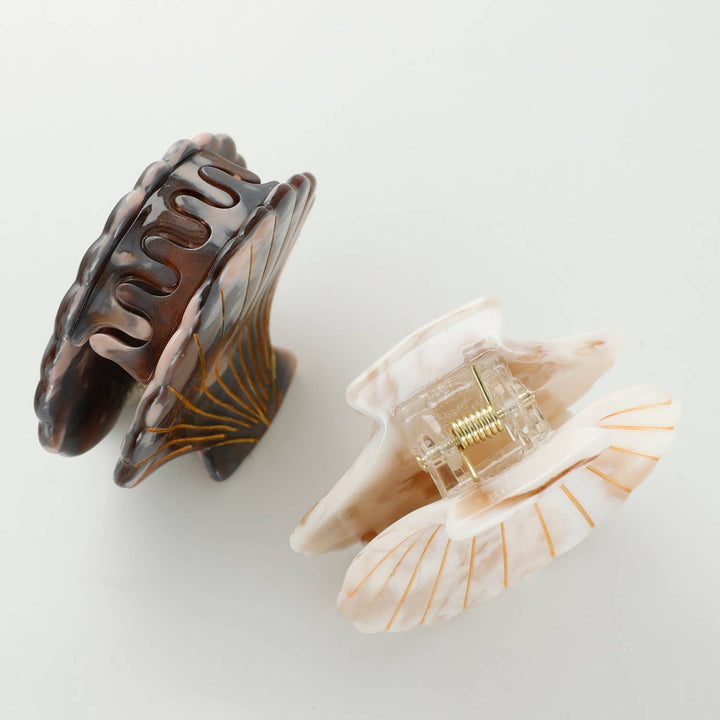 Calacatta Seashell Claw Clip - 2 inch