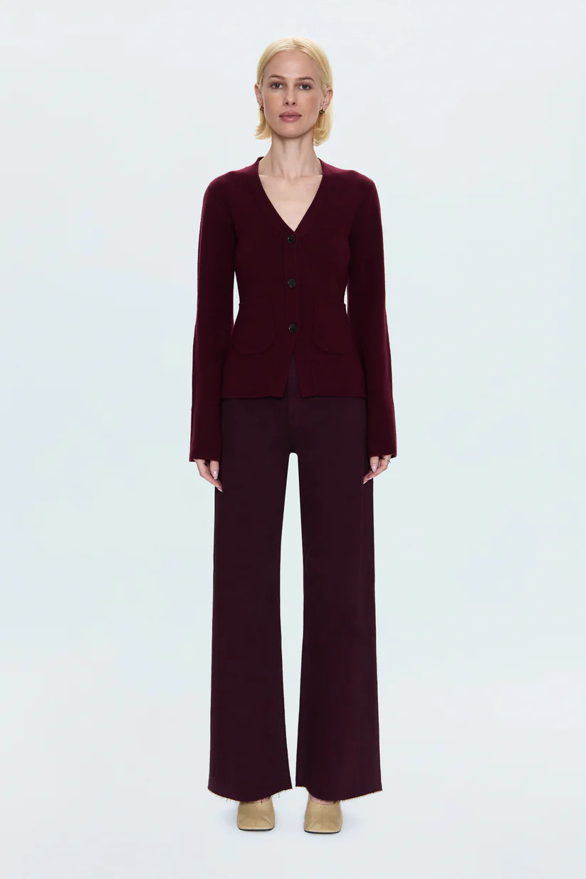 Penny High Rise Wide Leg - Claret