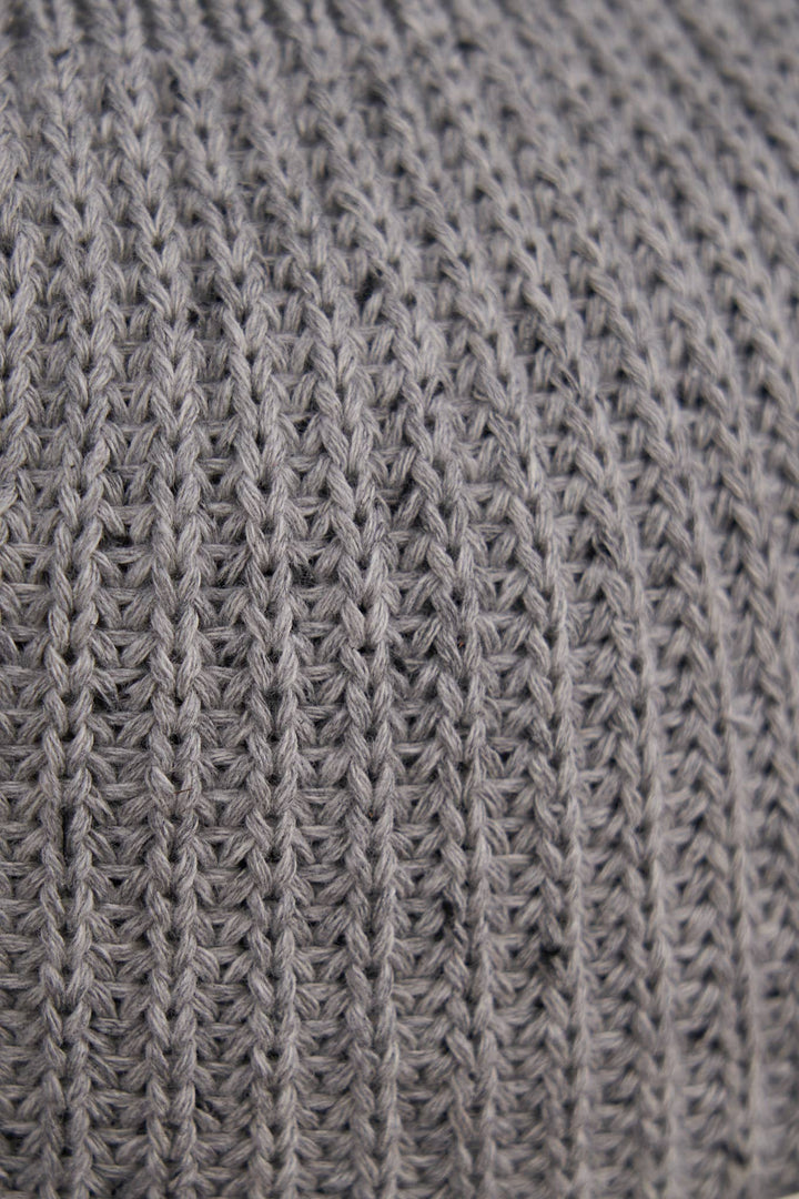 Super Fine Cotton Beanie - Grey Fleck