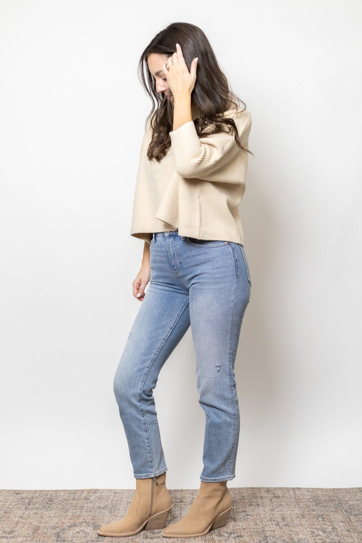 Aja Mock Neck - Ecru