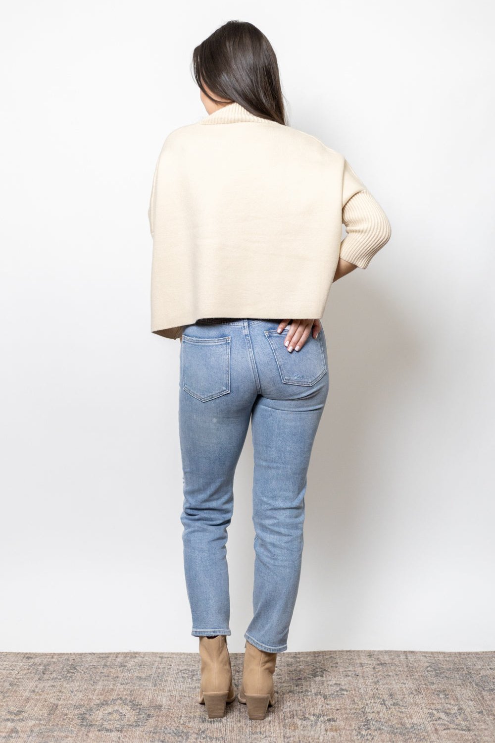 Aja Mock Neck - Ecru