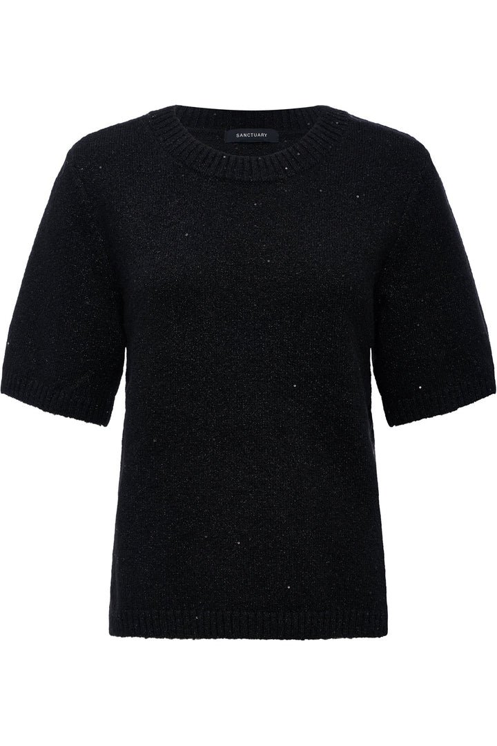 Perfect Sequin Sweater Tee in Black, campaign image