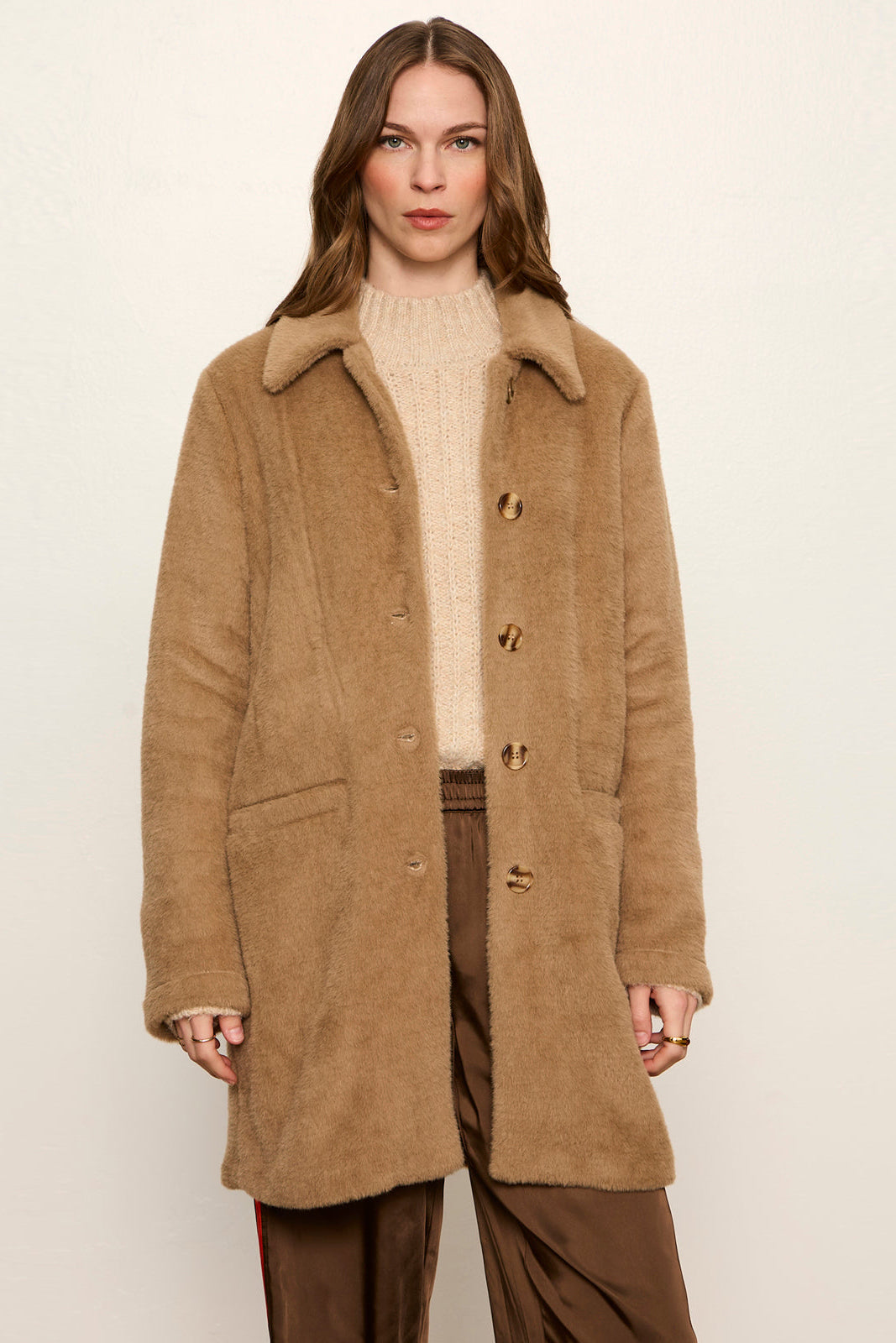 Upside Jacket in Hot Cocoa, front view