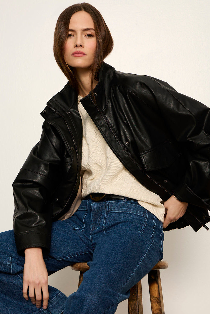 Alana Jacket - Black, front