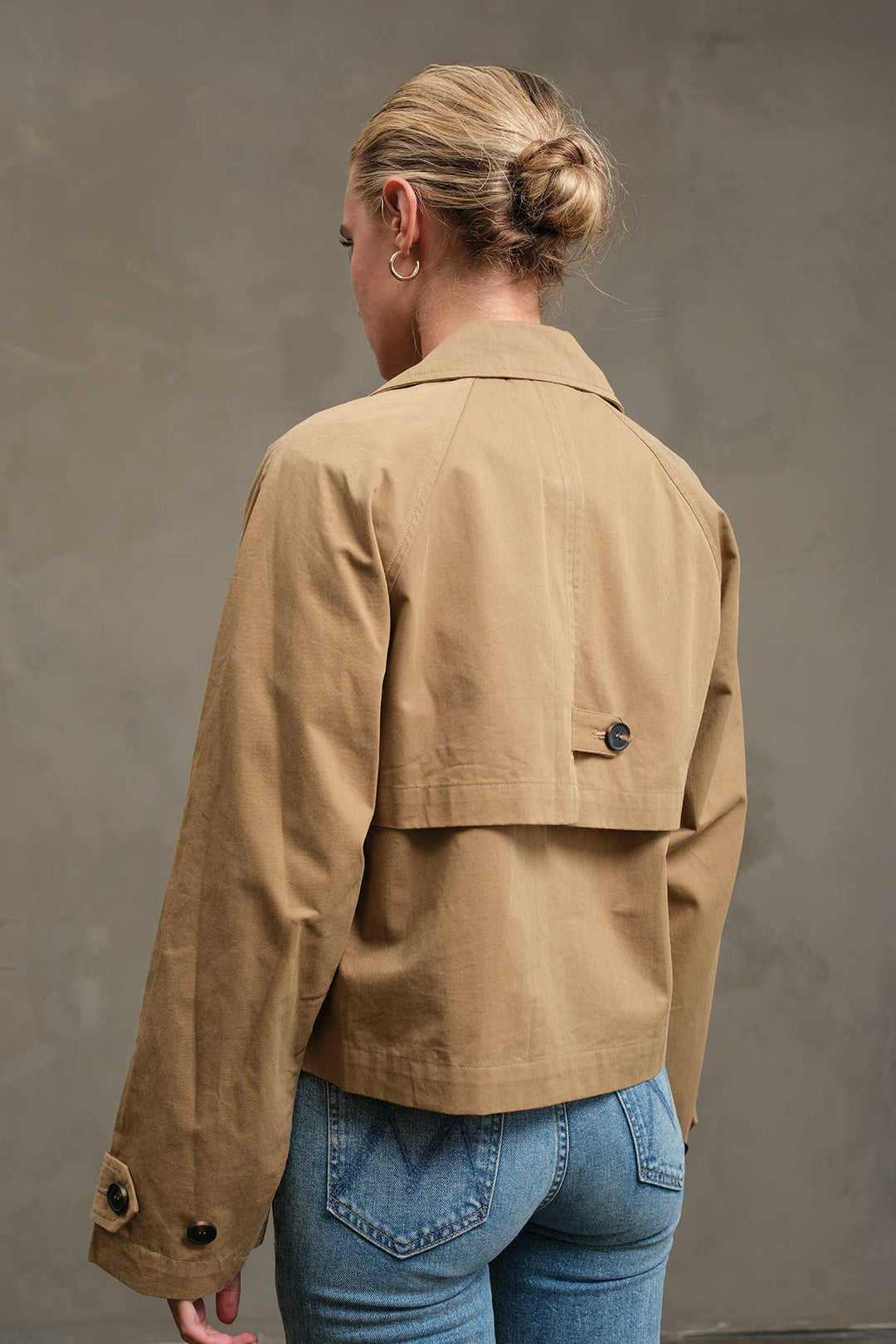 Abby Trench Jacket - Khaki Beige
