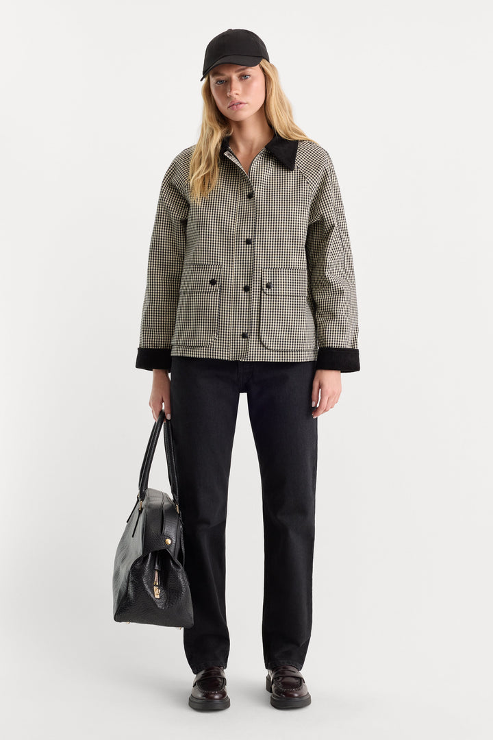 The Heritage Jacket in Black Check, styled