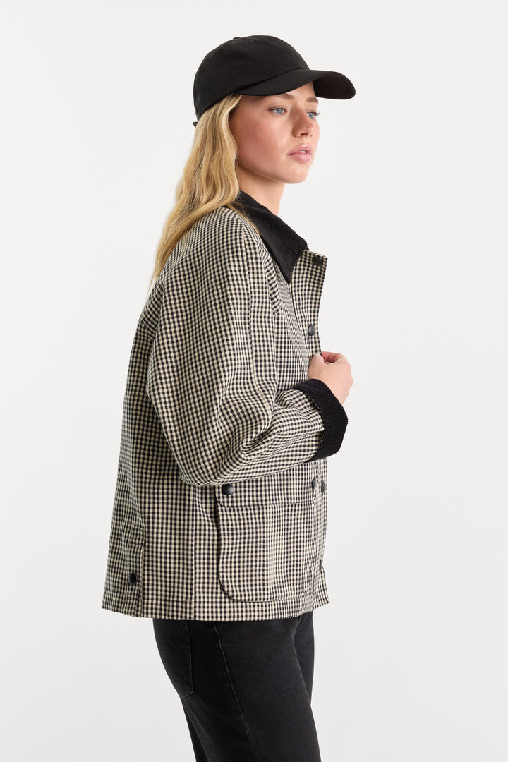 The Heritage Jacket in Black Check, full body