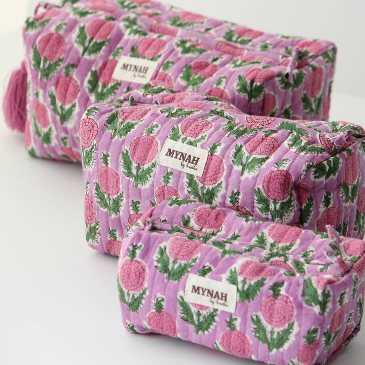 Berry Smoothie Floral Organizer Bag - Large