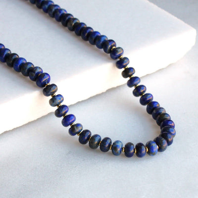 Midnight Skies Lapis Necklace: 18 inch