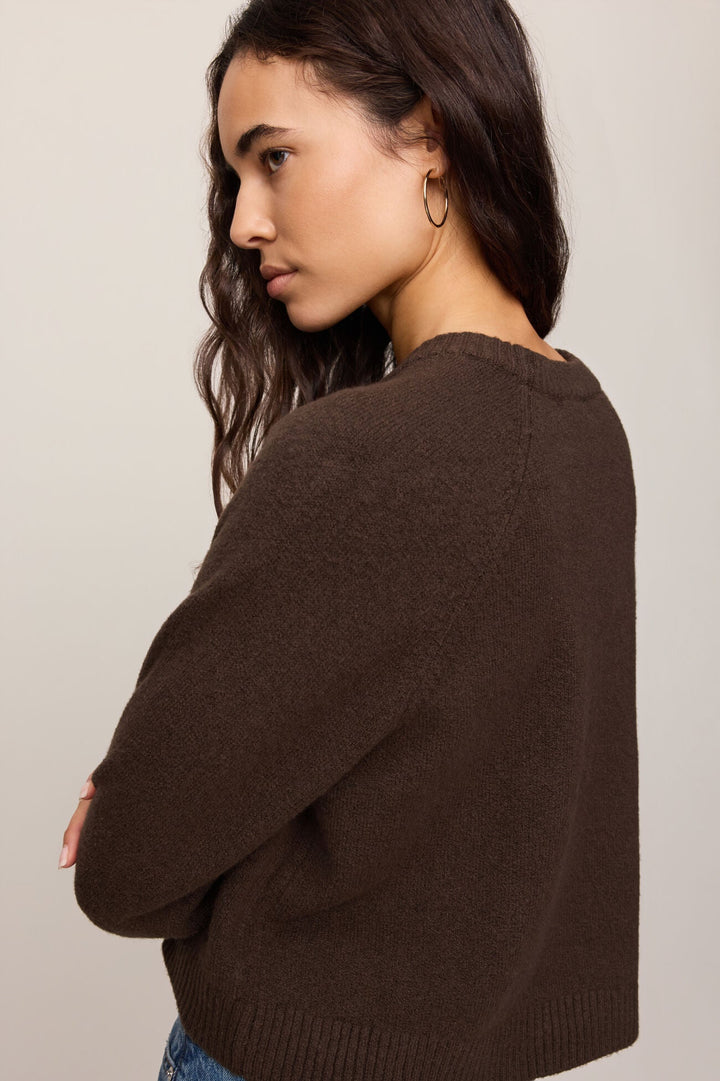 Coming Up Sweater - Dark Chocolate - Detail