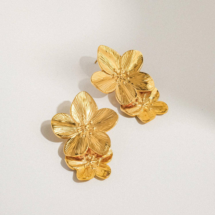 Ivy Stacked Flower Earring