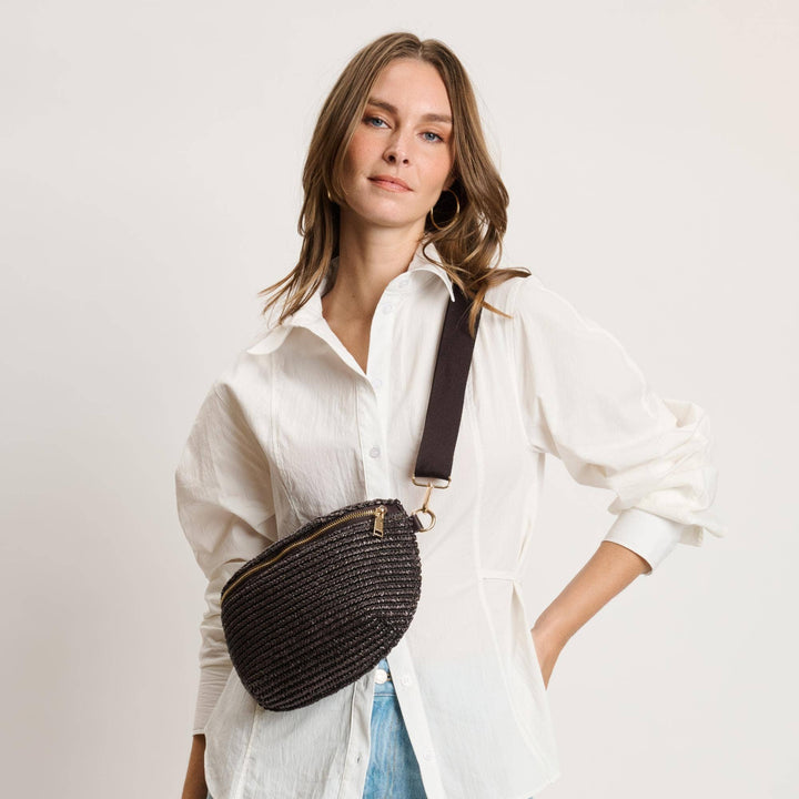 Gizelle Large Checker Bag - Chocolate Brown