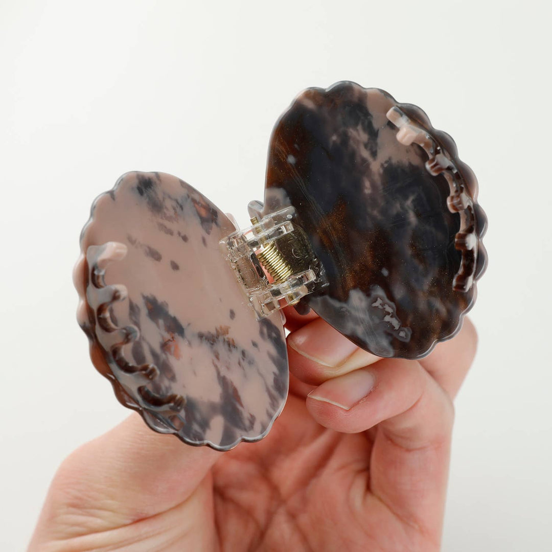 Calacatta Seashell Claw Clip - 2 inch