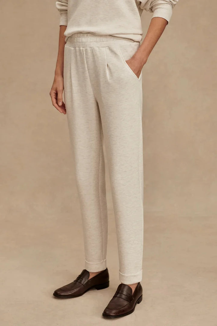 The Rolled Cuff Pant 28.5" - Ivory Marl