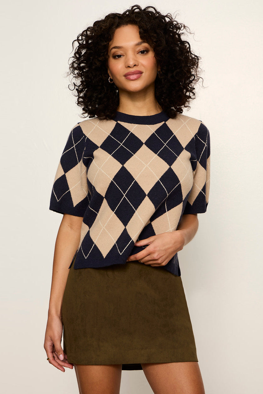Perfect Sweater Tee - Loma Argyle, front