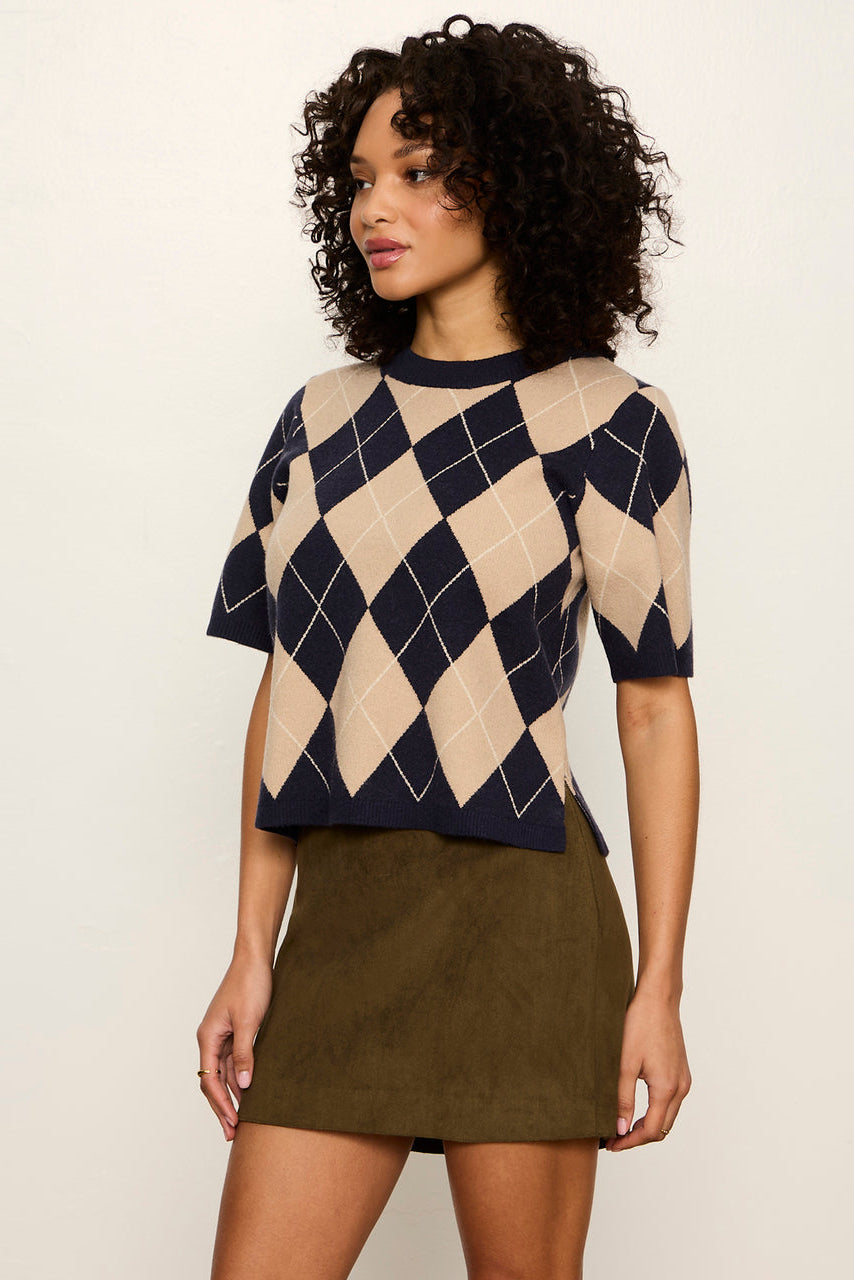 Perfect Sweater Tee - Loma Argyle, detail