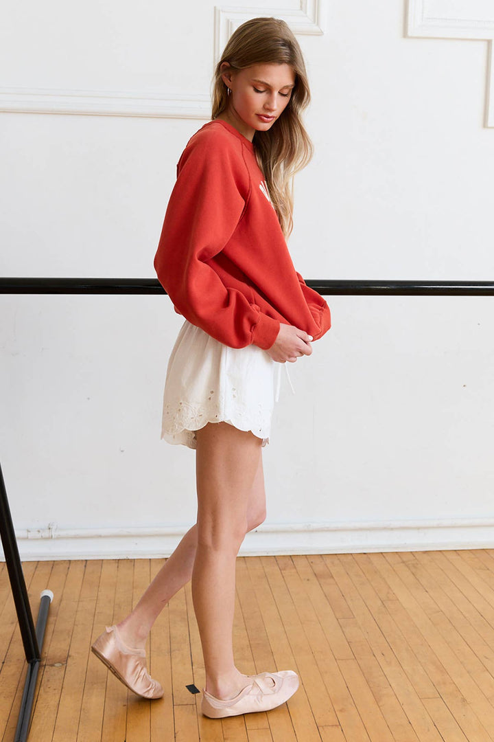 Sophie Scallop Shorts - White