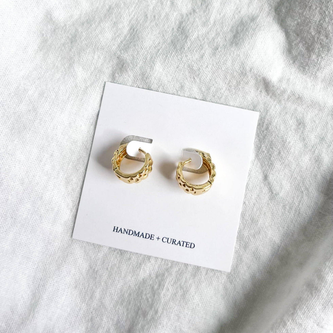 Geometric Huggie Hoop