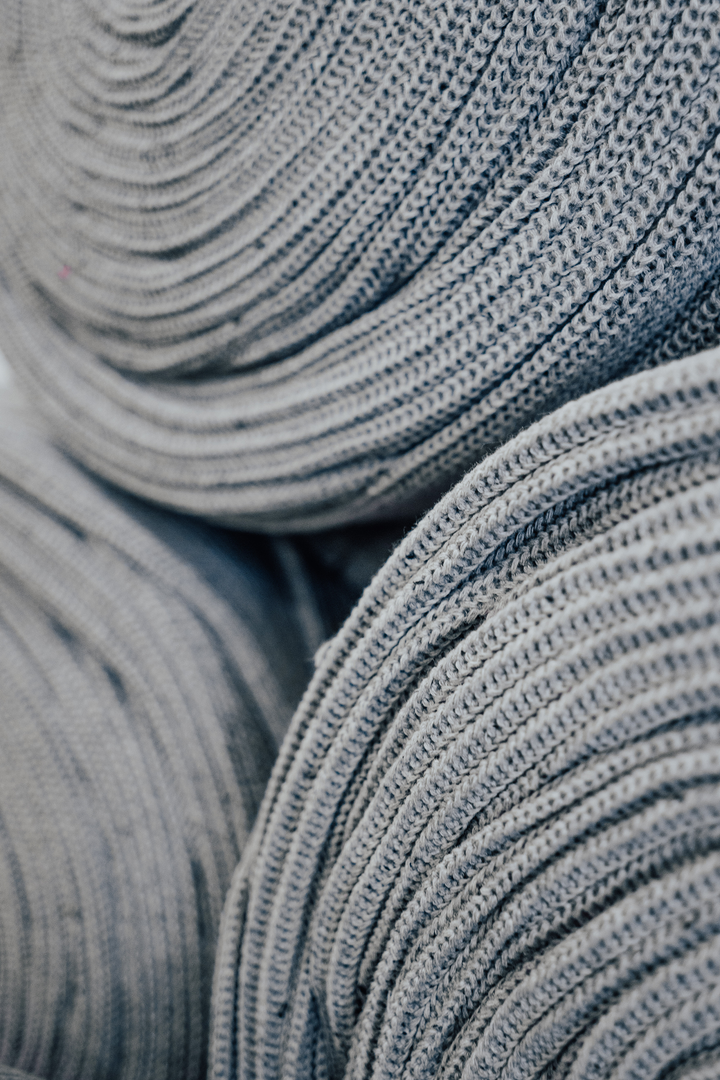 Super Fine Cotton Beanie - Grey Fleck