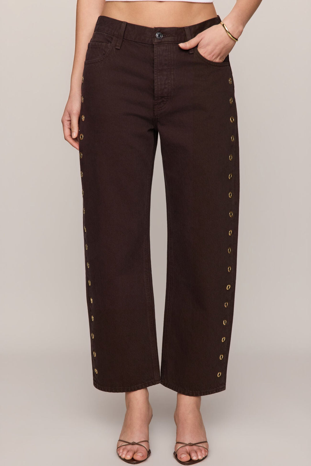 Off Duty Bowed Ankle - Gilded Umber - Front