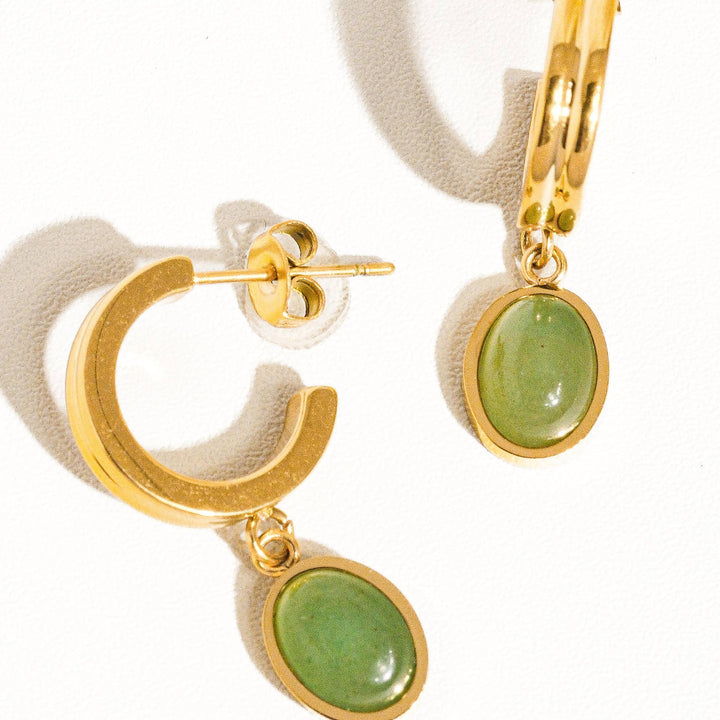 Whitnee Round Stone Dangle Earring