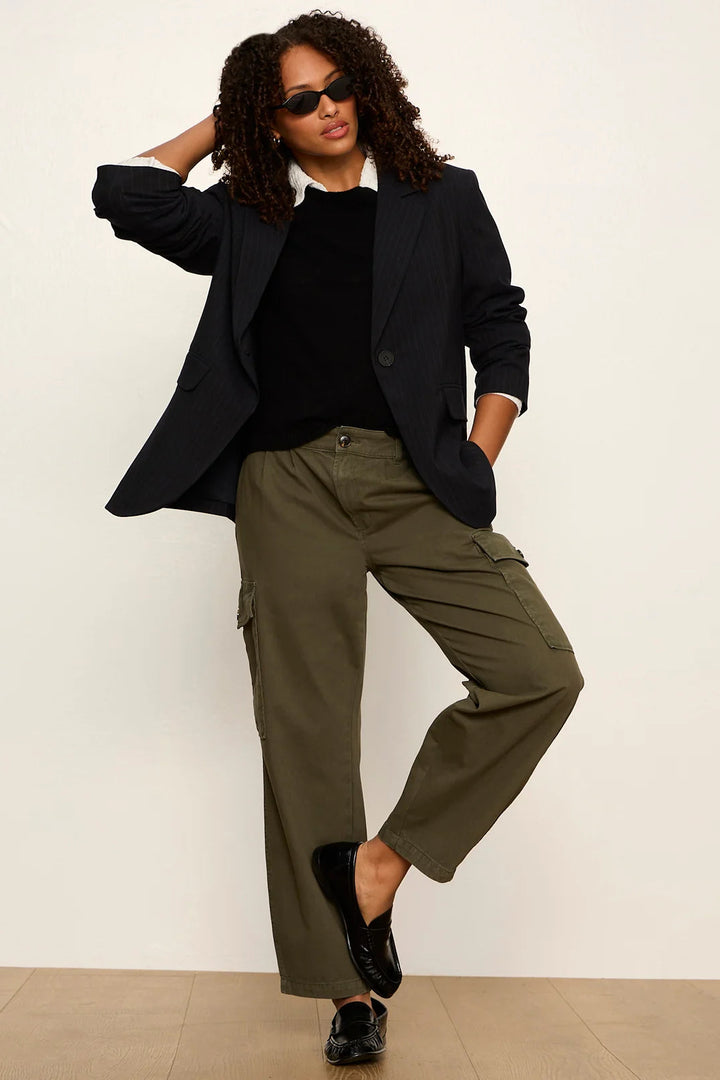 Maci Blazer - Navy Pinstripe