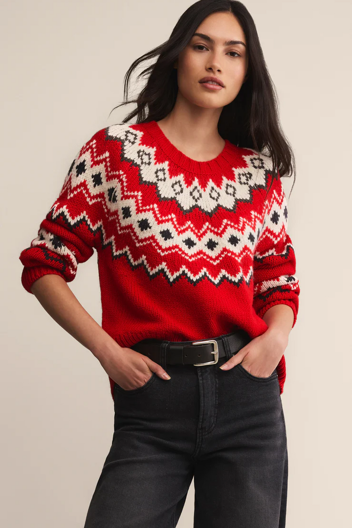 Adornment Sweater - Festive Red