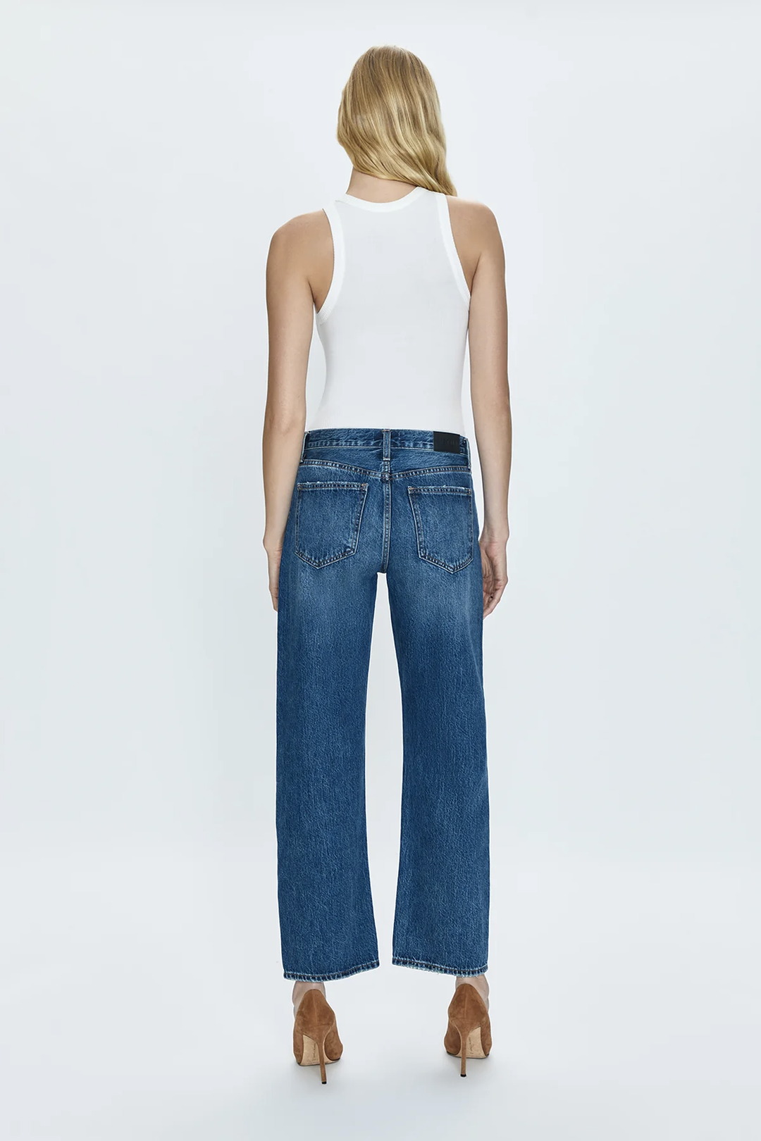 Lexi Mid Rise Bowed Straight Jeans - Artisan
