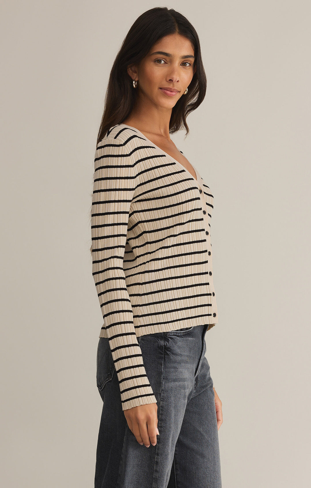 Jordana Stripe Sweater - Sandshell