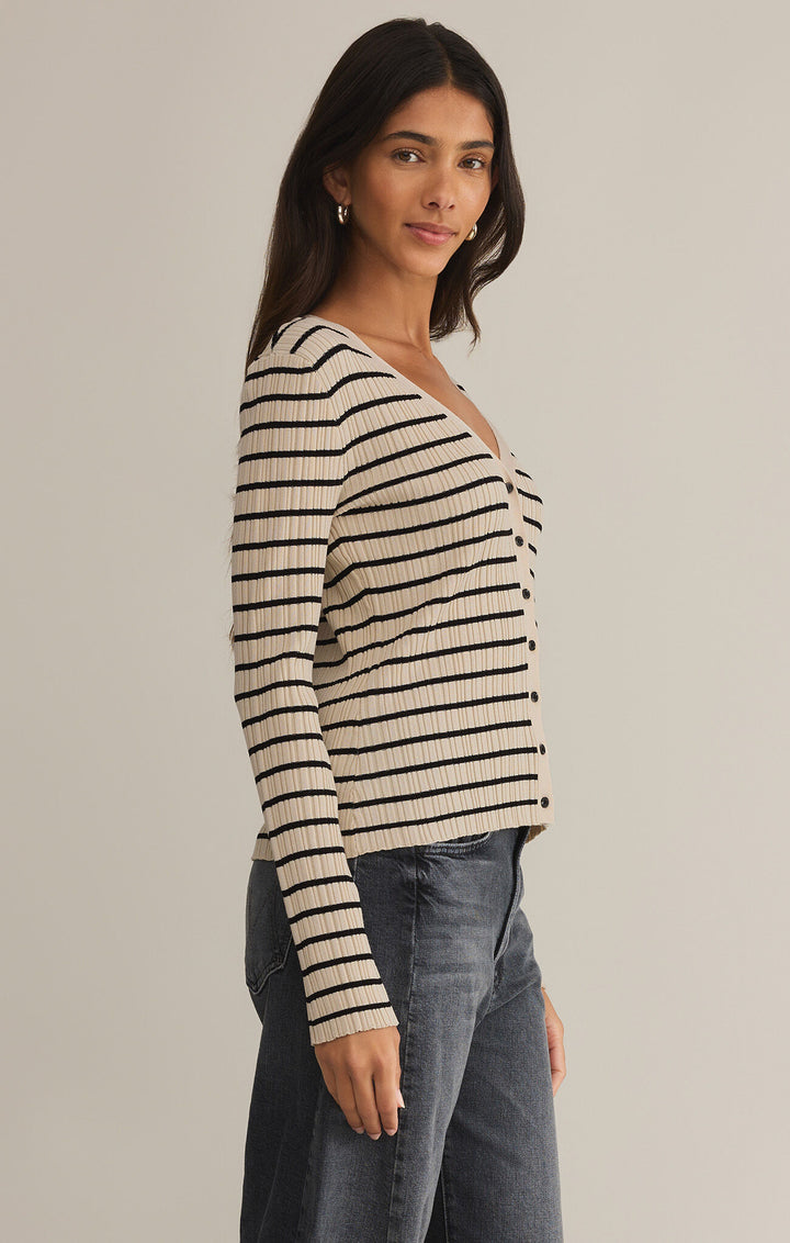 Jordana Stripe Sweater - Sandshell