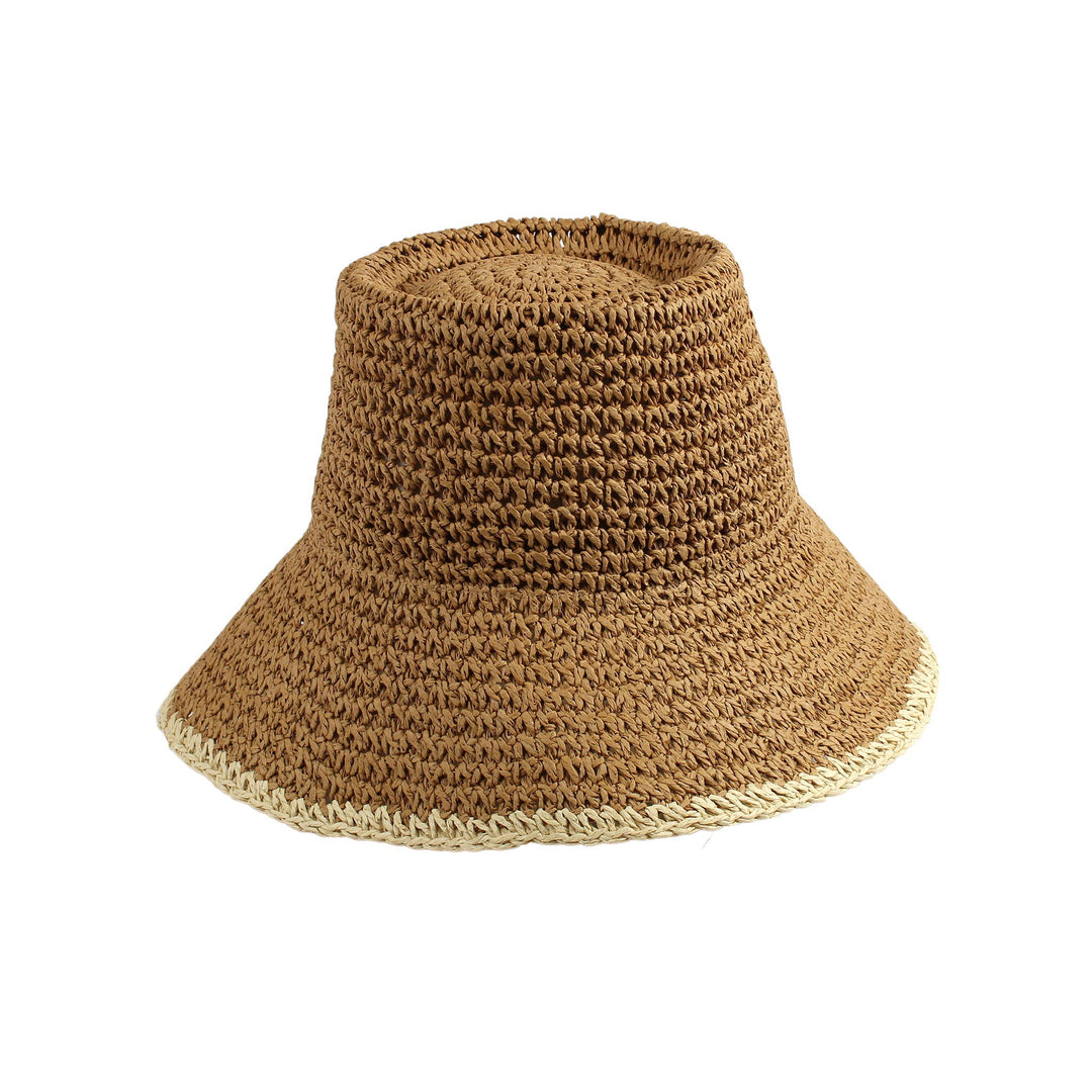Paper Crochet Bucket 1431 Hat Spring: Tan