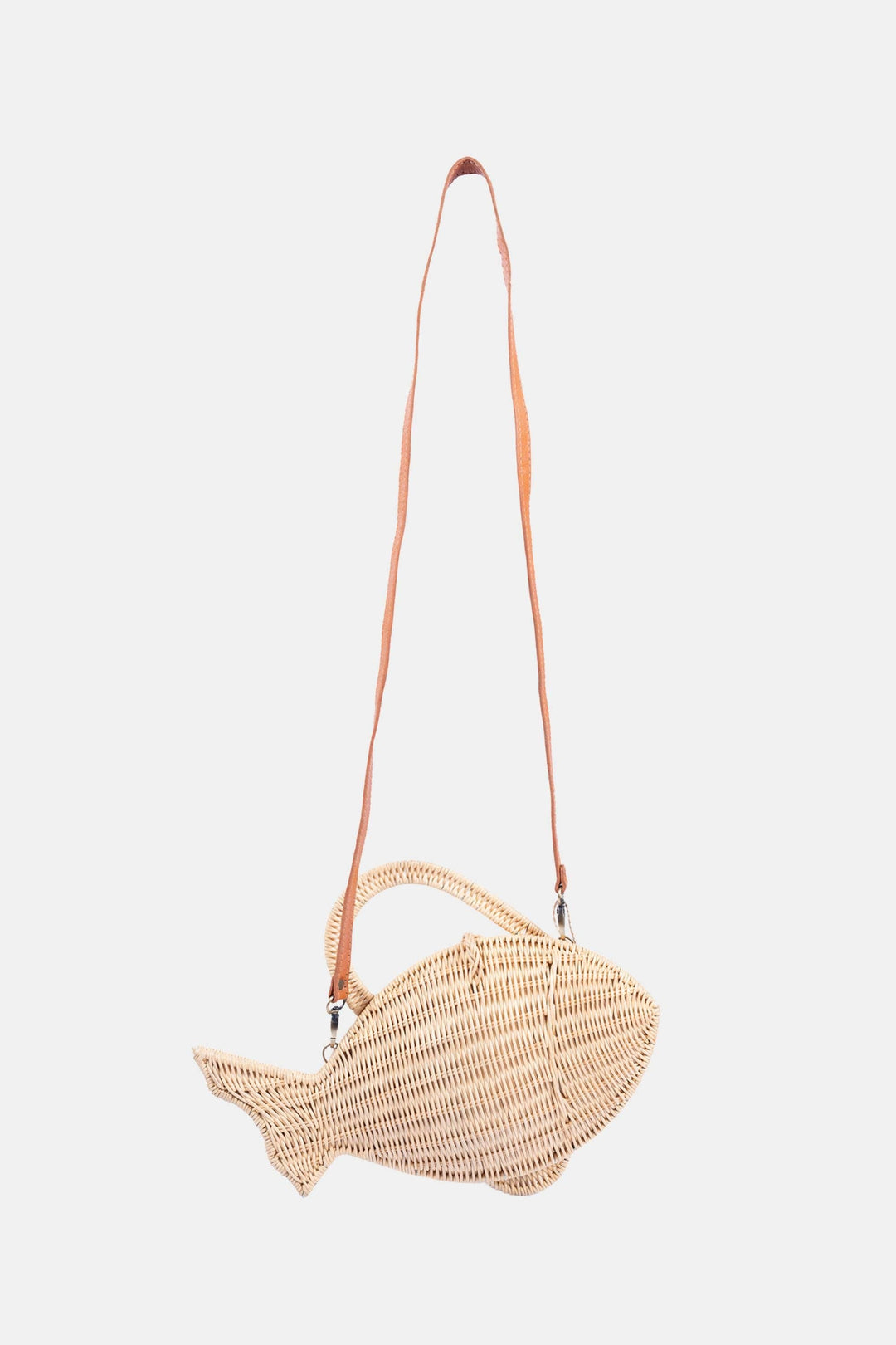 Ayla Rattan Fish Crossbody