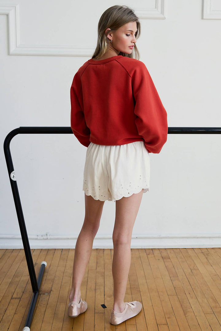 Sophie Scallop Shorts - White