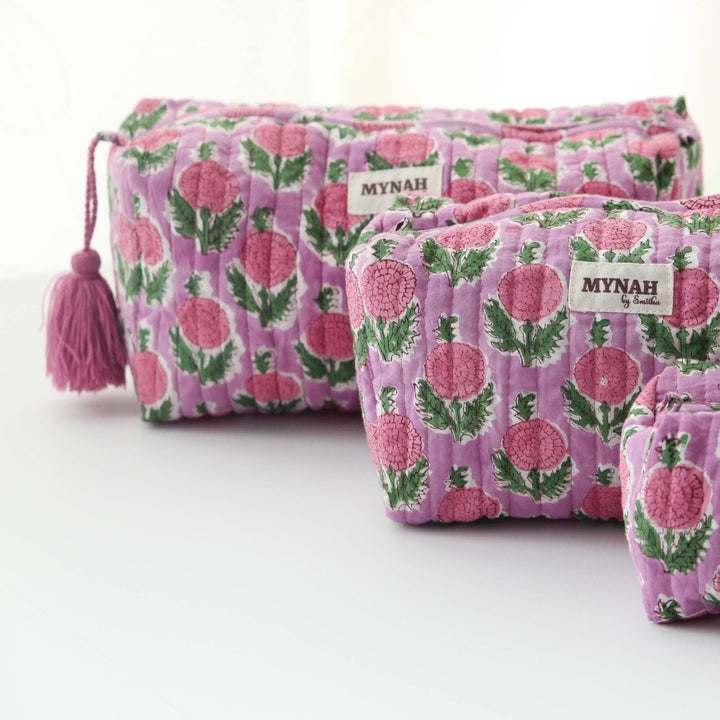 Berry Smoothie Floral Organizer Bag - Large