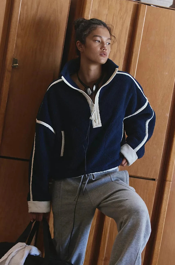 Mountain High Half-Zip Fleece - Navy Combo
