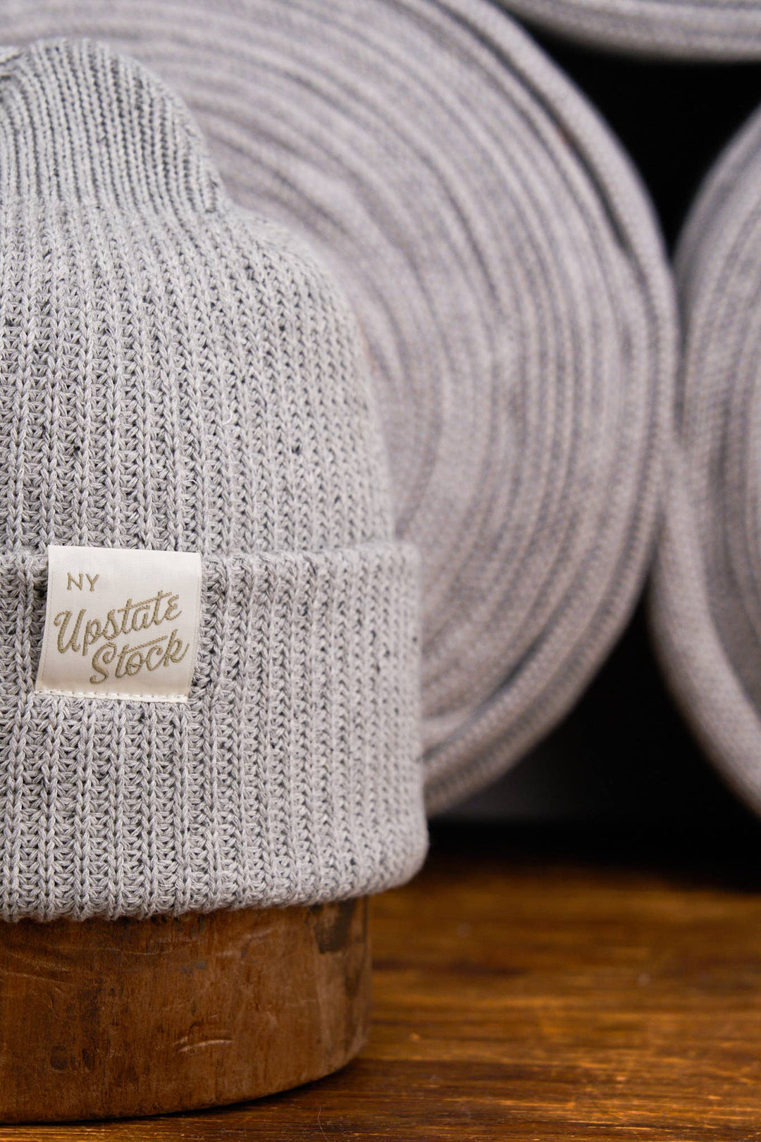 Super Fine Cotton Beanie - Grey Fleck